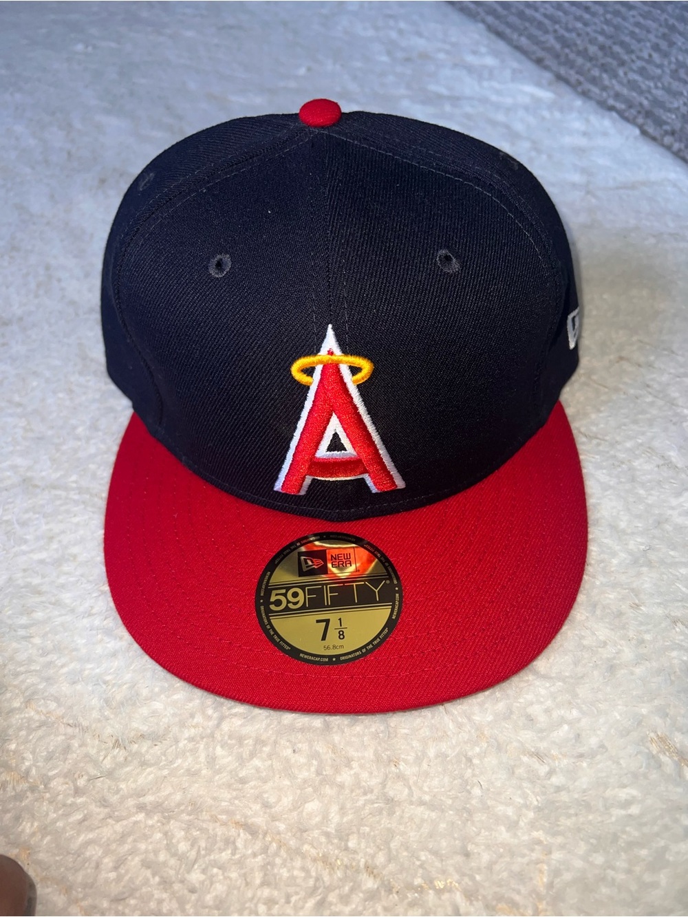New Era Los Angeles Angels Fitted Cap - Navy & Red